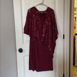 Roz and Ali Burgundy dress